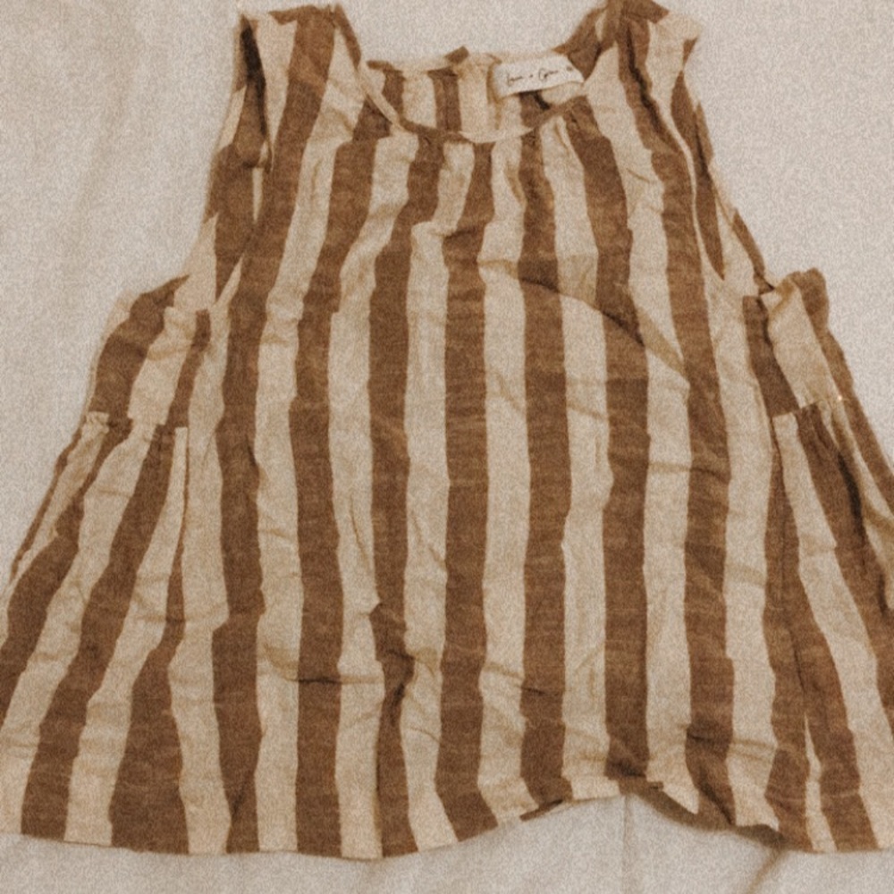 tan and white striped tank | 3 for $30